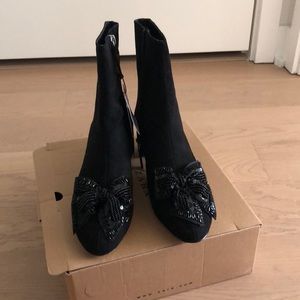 NWT Zara embellished toe booties.